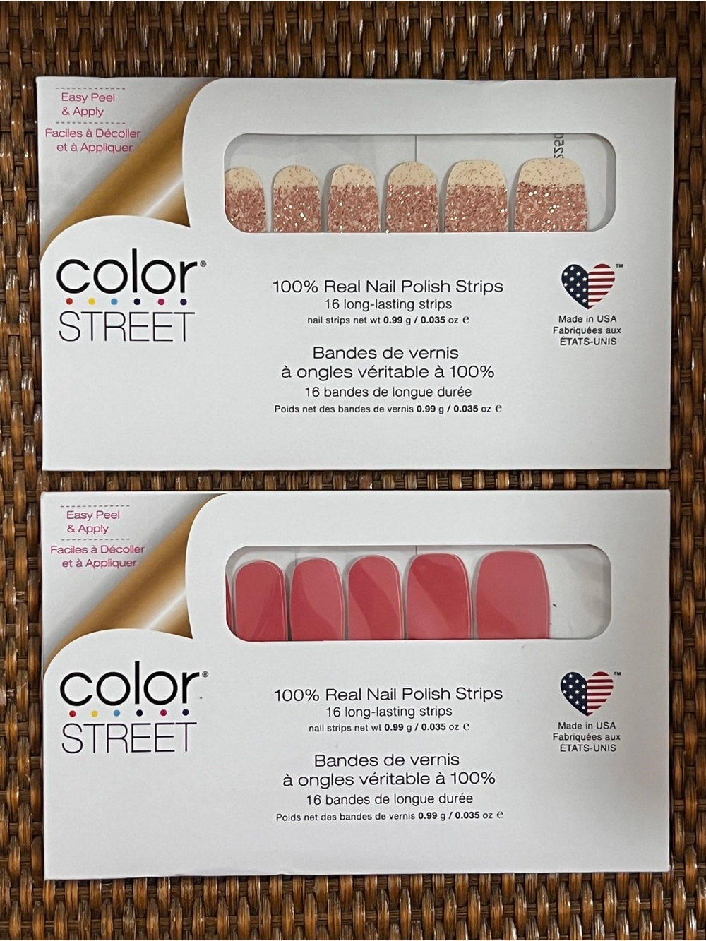 Color Street No Way San Jose & Coming Up Rose Gold Nail Polish Strips UNOPENED